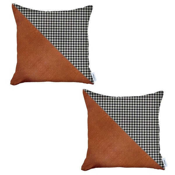 Leather 2024 pillow shams